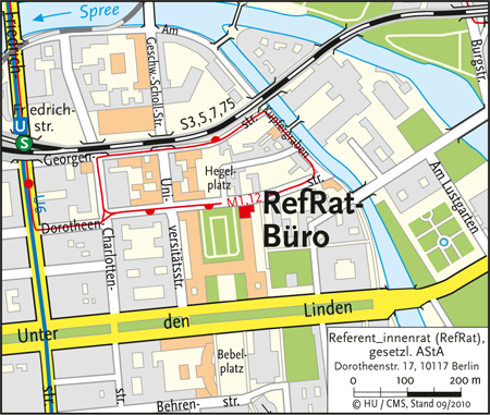 Lageplan RefRat-Büro