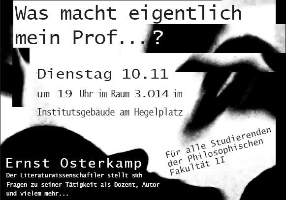 Was macht eigentlich mein Prof...? mit Ernst Osterkamp